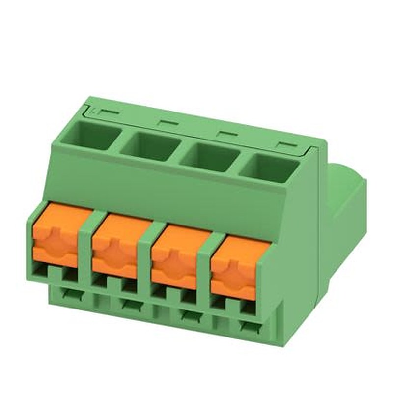 Phoenix Contact 5/..-ST, FKCOW 2 Series Pluggable Terminal Block, 4-Contact, 5.08 mm Pitch, 1 Row, 1860565