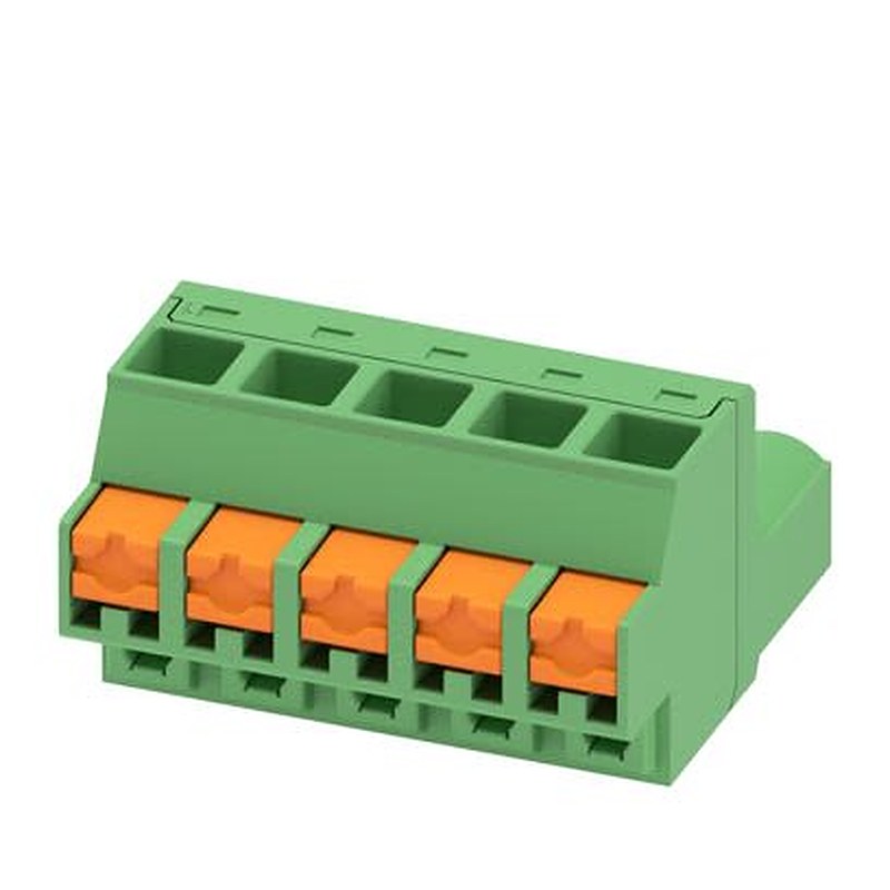 Phoenix Contact 5/..-ST, FKCOW 2 Series Pluggable Terminal Block, 5-Contact, 5.08 mm Pitch, 1 Row, 1860578