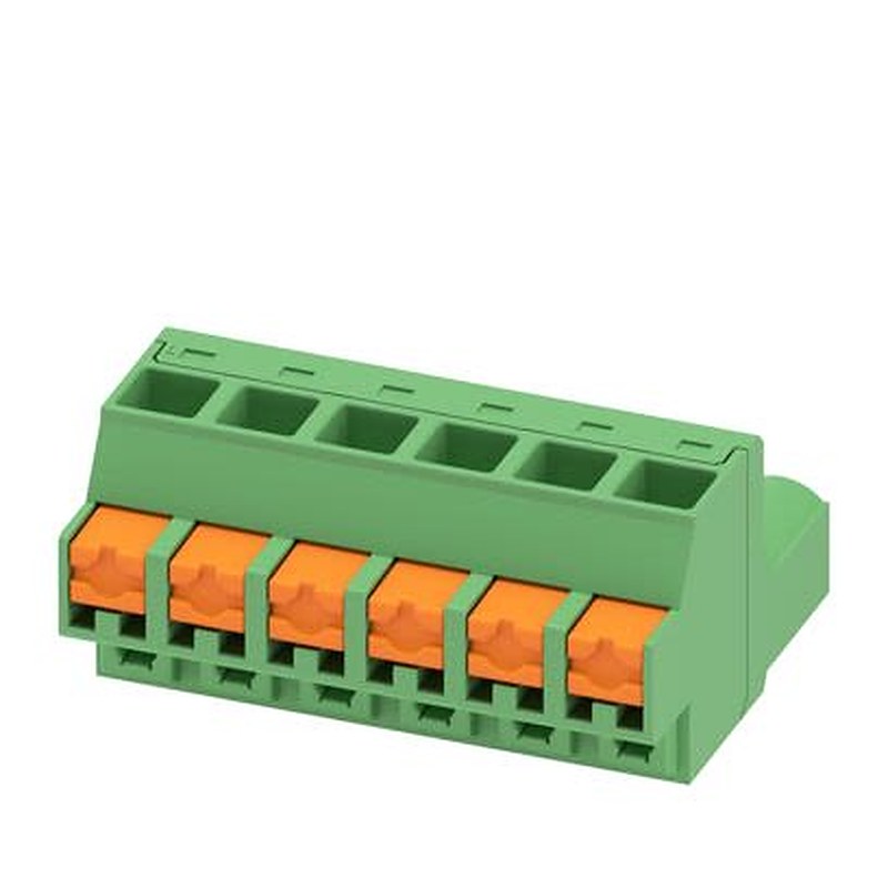 Phoenix Contact 5/..-ST, FKCOW 2 Series Pluggable Terminal Block, 6-Contact, 5.08 mm Pitch, 1 Row, 1860581