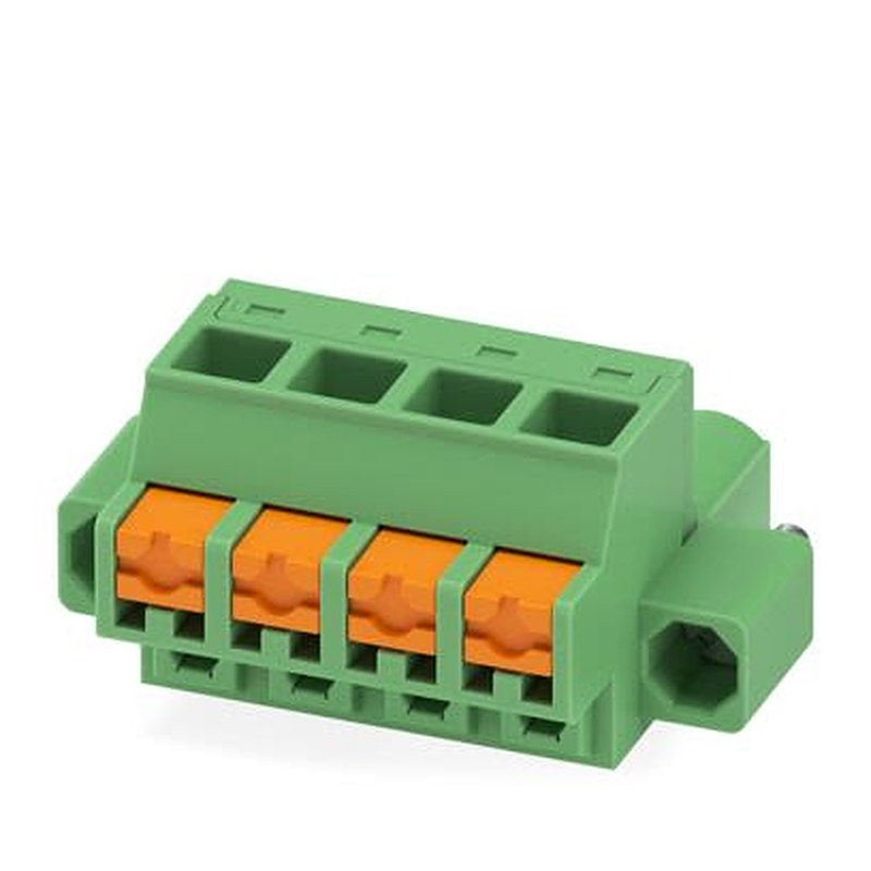 Phoenix Contact 5/..-STF, FKCOW 2 Series Pluggable Terminal Block, 4-Contact, 5.08 mm Pitch, 1 Row, 1860798