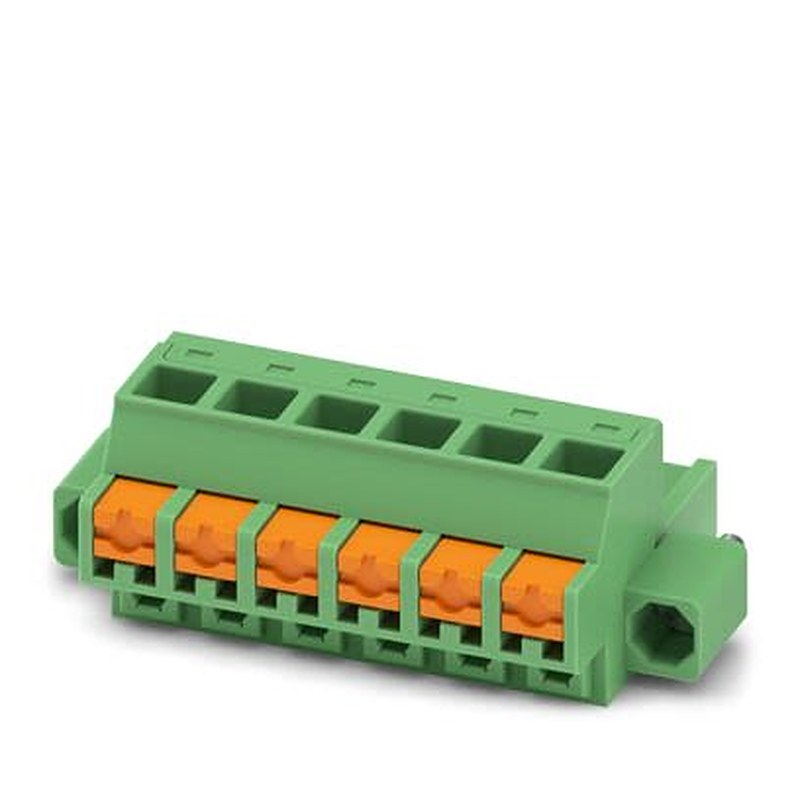 Phoenix Contact FKCOR Series Pluggable Terminal Block, 6-Contact, 5.08 mm Pitch, 1 Row, 1861506