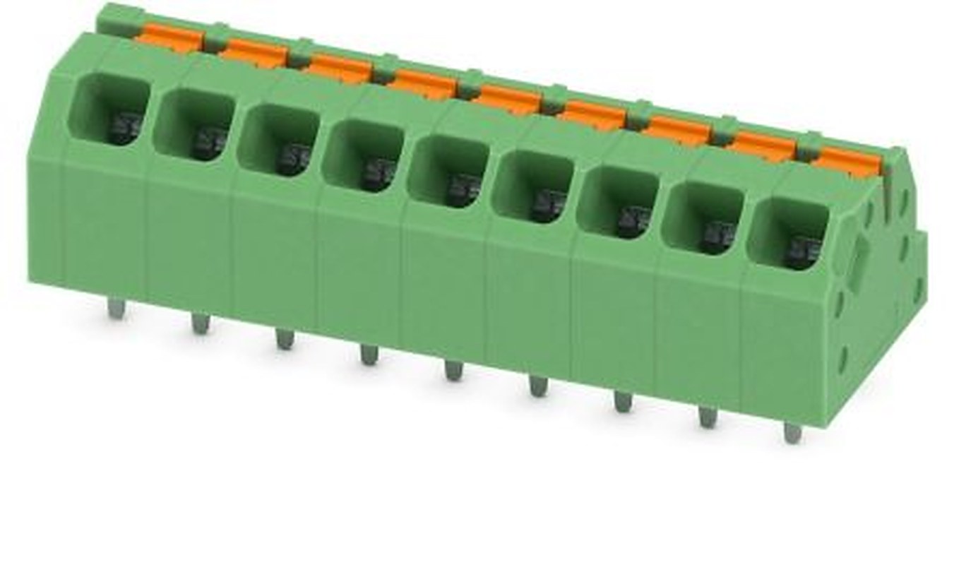 Phoenix Contact SPTAF 1/ 9-3.5-IL Series Straight PCB Terminal Block, 9 Contact(s), 3.5 mm Pitch, 1 Row