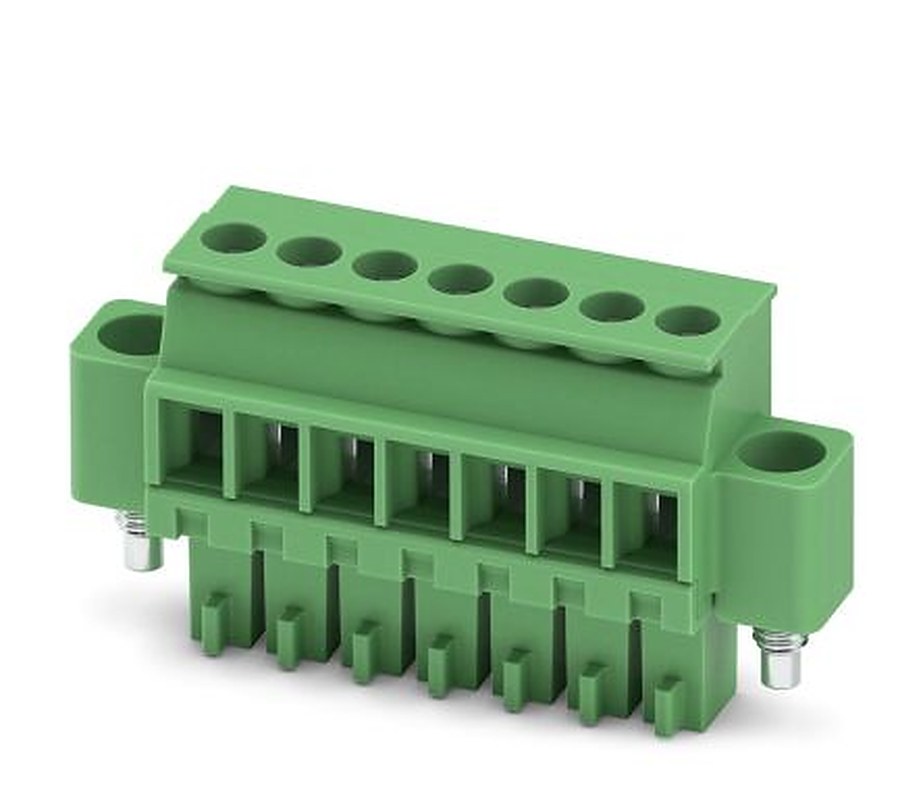 Phoenix Contact MCVR 1.5/7-STF-3.5 Series Pluggable Terminal Block, 7-Contact, 3.5 mm Pitch, 1 Row, 1863356
