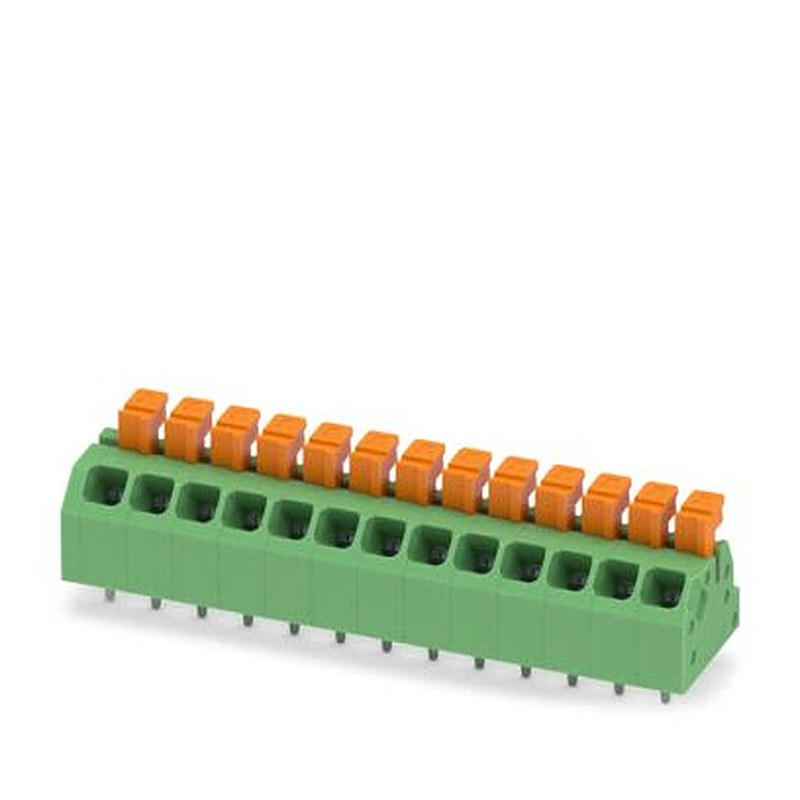 Phoenix Contact SPTAF 1 Series PCB Terminal Block, 13-Contact, 3.5 mm Pitch, Wave Soldering Mount, 1 Row