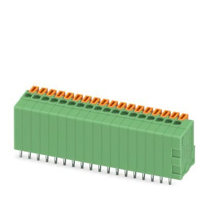 Phoenix Contact FFKDSA1 Series PCB Terminal Block, 18-Contact, 2.54 mm Pitch, Wave Soldering Mount, 1 Row