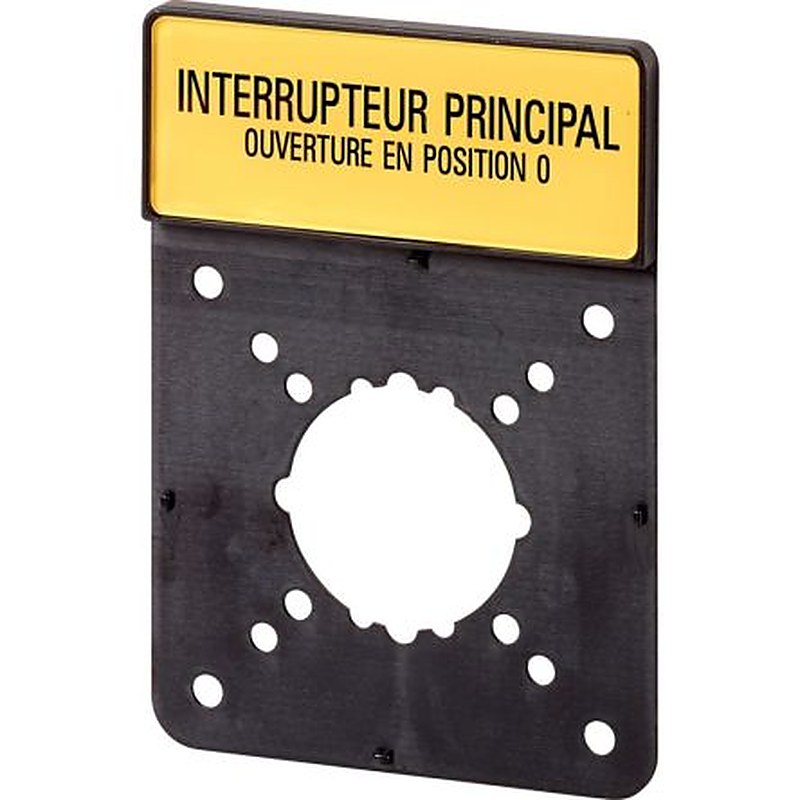Eaton Label for Use with P5-.../EA/SVB, P5-.../V/SVB, Pre-printed "Only Open Main Switch when in 0 Position