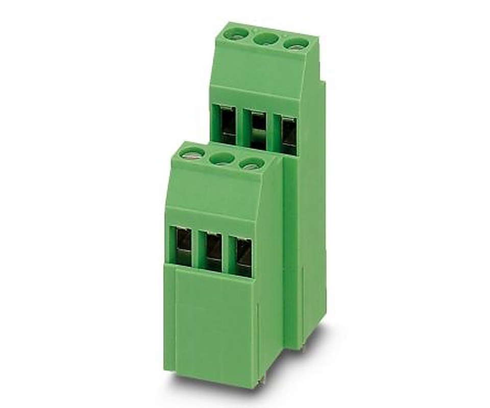 Phoenix Contact MK3DSMH 3/ 3-5.08-EX Series PCB Terminal Block, 3-Contact, 5.08 mm Pitch, 2 Row, 1870268
