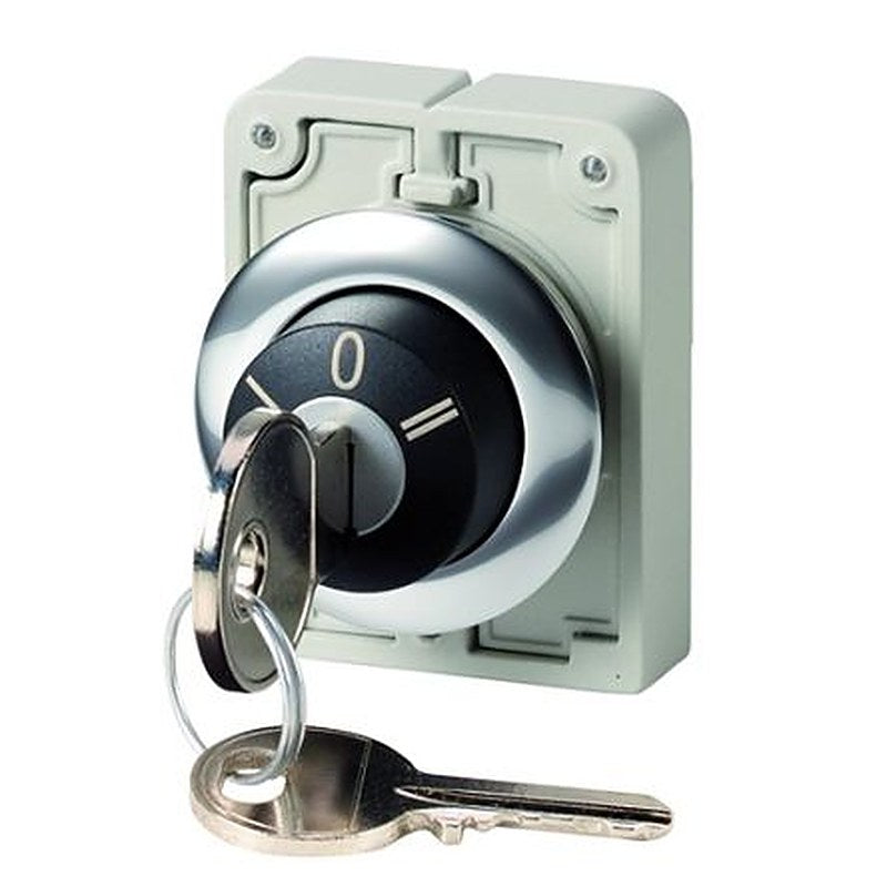 Eaton M30 3-position Key Switch Head, 30 mm Cutout