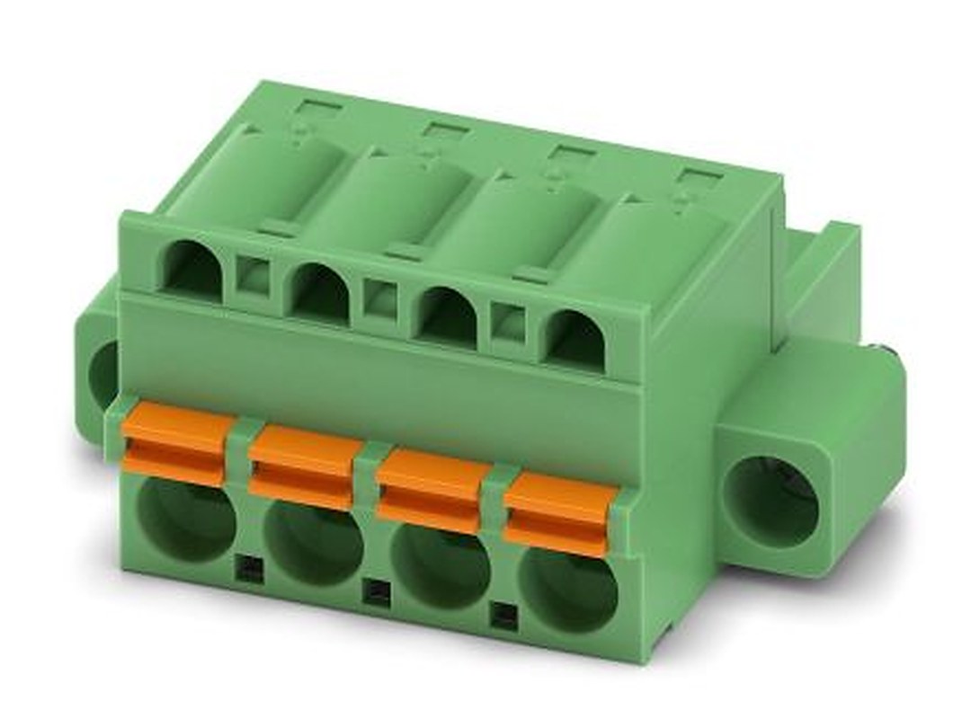 Phoenix Contact FKC 2.5/4-STF-5.08 Series Pluggable Terminal Block, 4-Contact, 5.08 mm Pitch, 1 Row