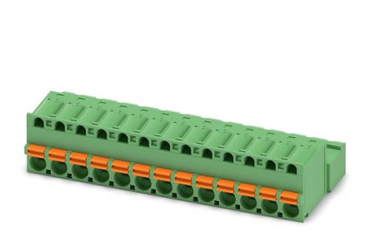Phoenix Contact FKIC 2.5/13-ST-5.08 Series Pluggable Terminal Block, 13-Contact, 5.08 mm Pitch, 1 Row, 1873469