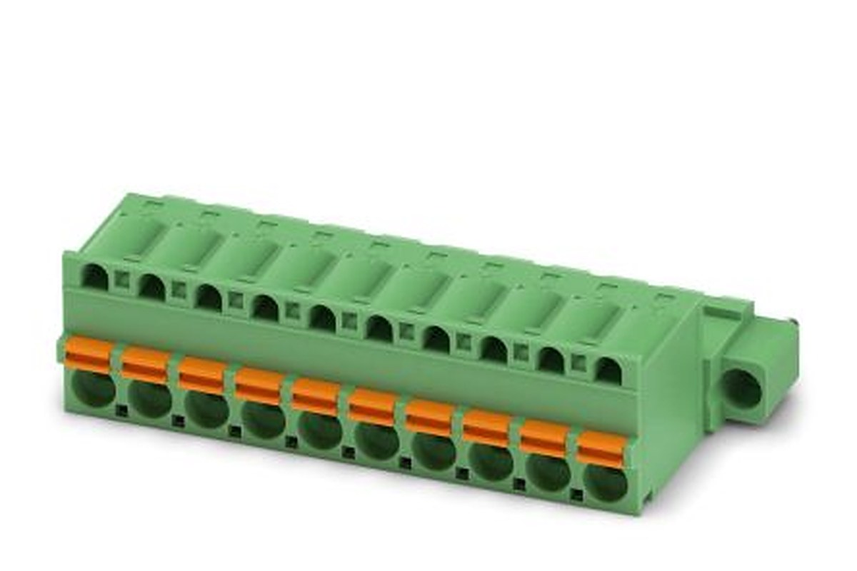 Phoenix Contact FKIC 2.5/10-STF-5.08 Series Pluggable Terminal Block, 10-Contact, 5.08 mm Pitch, 1 Row, 1873582