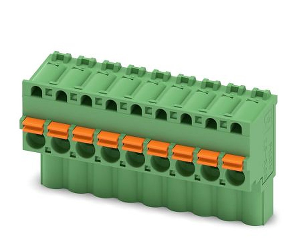 Phoenix Contact FKCVW 2.5/ 9-ST-5.08 Series Pluggable Terminal Block, 9-Contact, 5.08 mm Pitch, 1 Row, 1873728