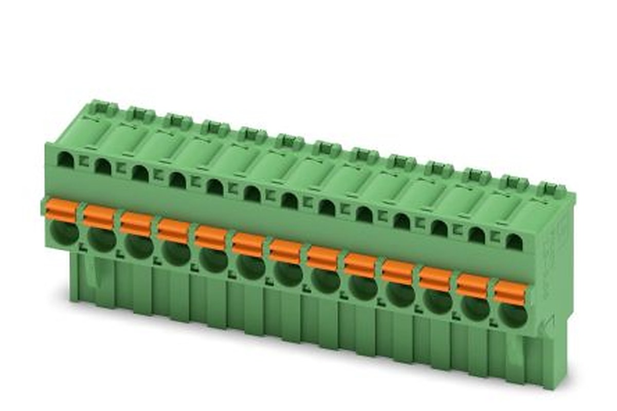 Phoenix Contact FKCVR 2.5/13-ST-5.08 Series Pluggable Terminal Block, 13-Contact, 5.08 mm Pitch, 1 Row, 1874060