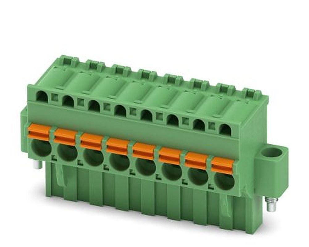 Phoenix Contact FKCVR 2.5/ 8-STF-5.08 Series Pluggable Terminal Block, 8-Contact, 5.08 mm Pitch, 1 Row, 1874167