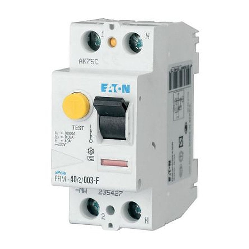 Eaton PFIM Series Residual Current Circuit Breaker, 63A, 2-Pole, 300 mA, Type F, Type G, 630 A 230V ac