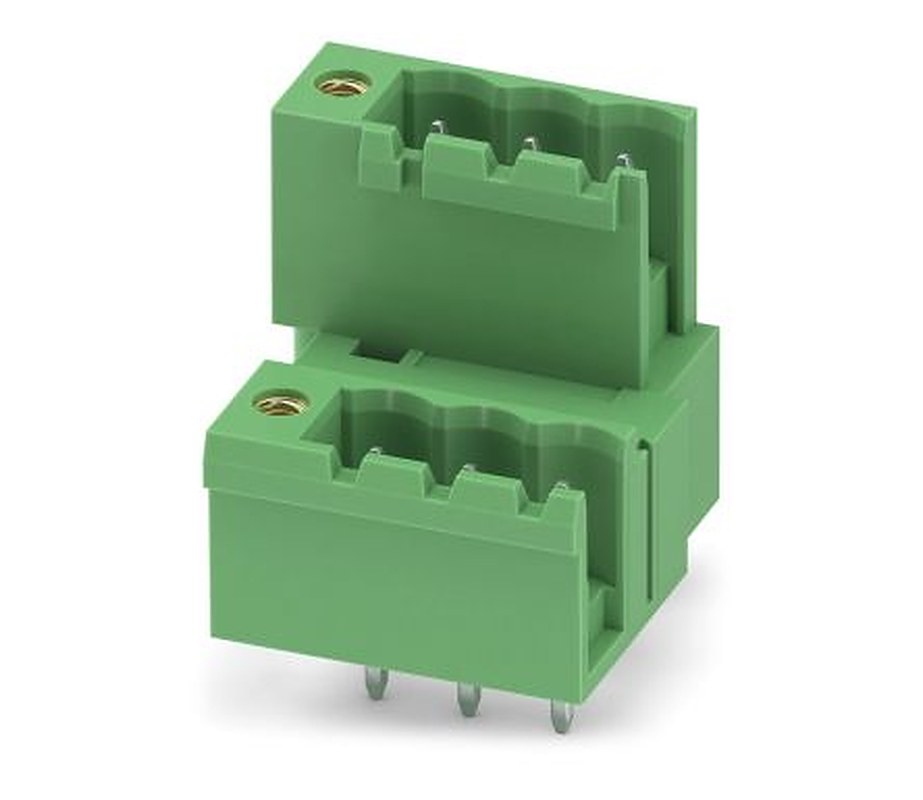 Phoenix Contact MDSTBV 2.5/ 3-GFR Series Pluggable Terminal Block, 3-Contact, 5 mm Pitch, 2 Row, 1874662