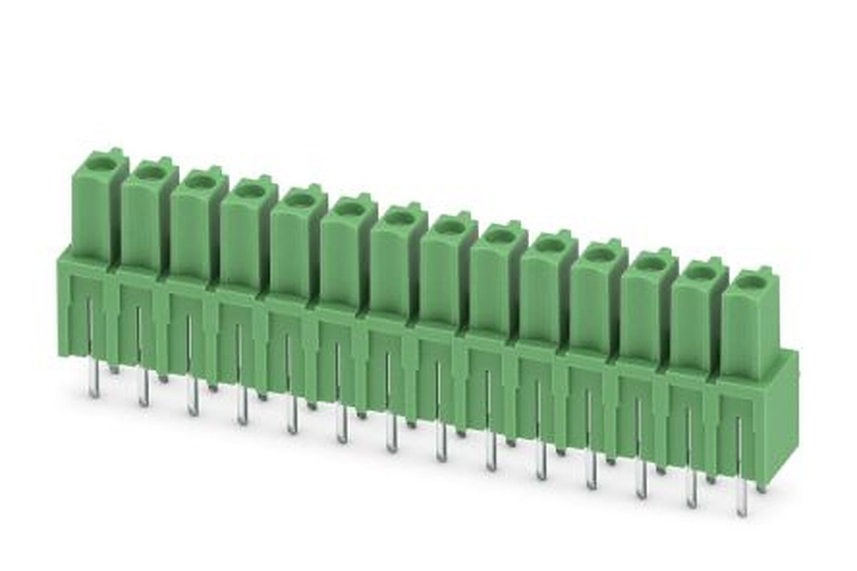 Phoenix Contact IMCV 1.5/14-G-3.81 Series Pluggable Terminal Block, 14-Contact, 3.81 mm Pitch, 1 Row, 1875548