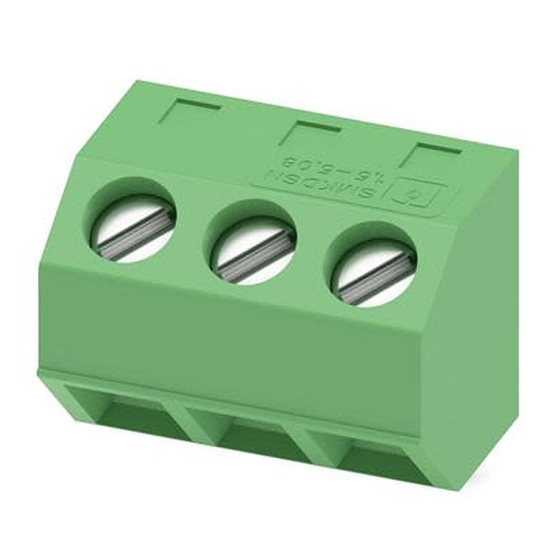 Phoenix Contact SMKDSNF 1 Series PCB Terminal Block, 3-Contact, 5.08 mm Pitch, Wave Soldering Mount, 1 Row
