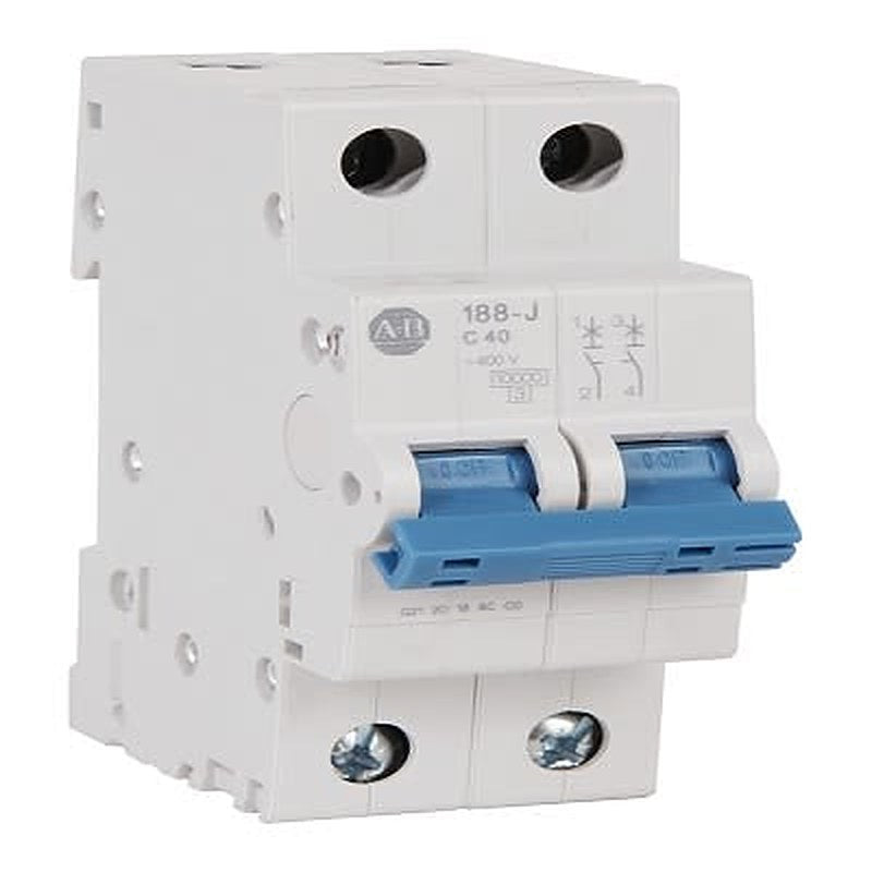 Allen Bradley 188 Regional 188 Miniature Circuit Breaker, 2-Pole, 4A, Type D, 400V ac AC, 96 V dc DC, 15 kA Breaking