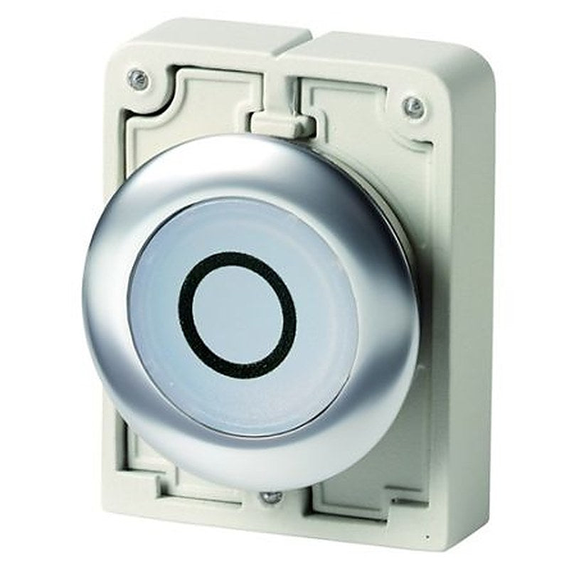 Eaton M30 Series White Momentary Spring Return Push Button Switch, 30.5 mm Cutout, IP66, IP67, IP69