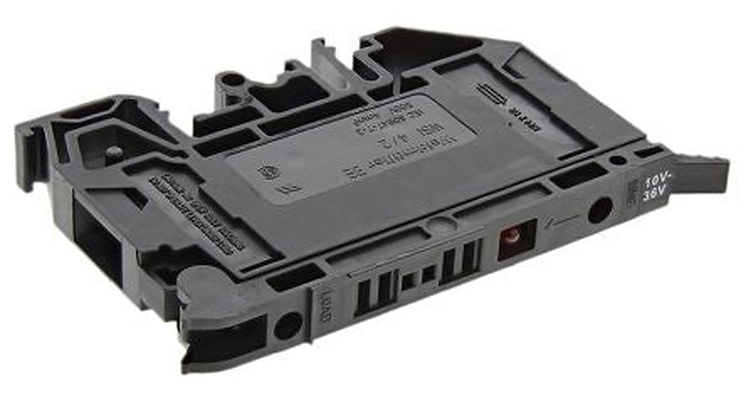Weidmüller 1880410000 W Series Fused DIN Rail Terminal Black, 6mm², 1-Level Fused, Screw