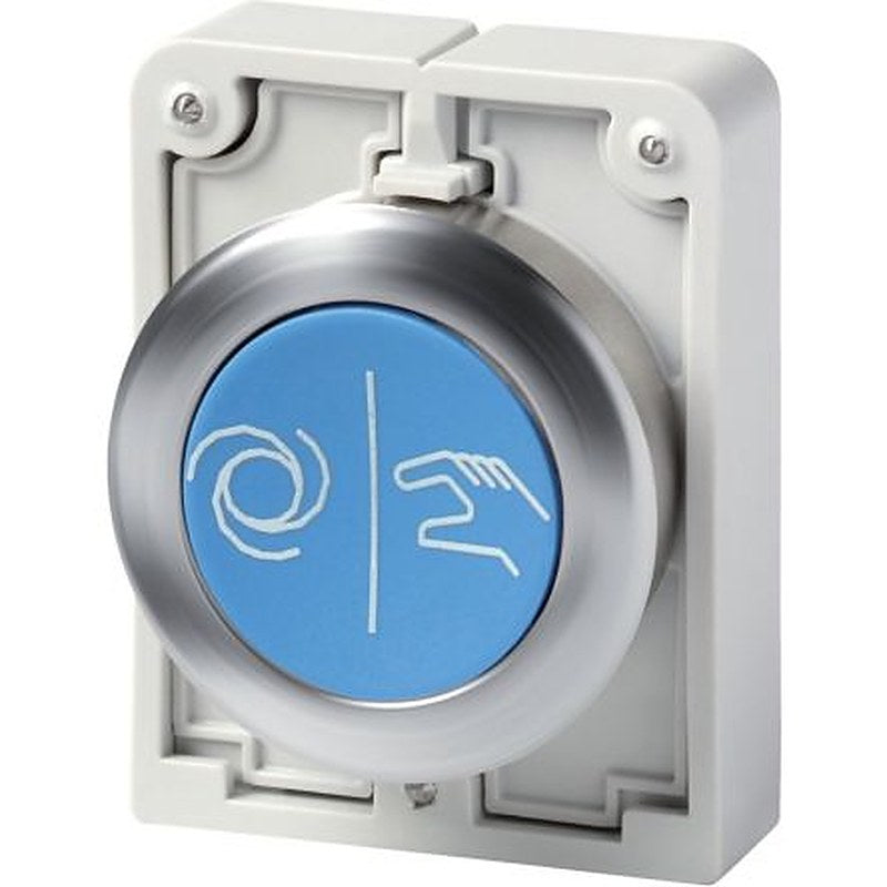 Eaton M30I Series Push Button Switch, Panel, 30.5 mm Cutout, Blue LED, IP66, IP67, IP69