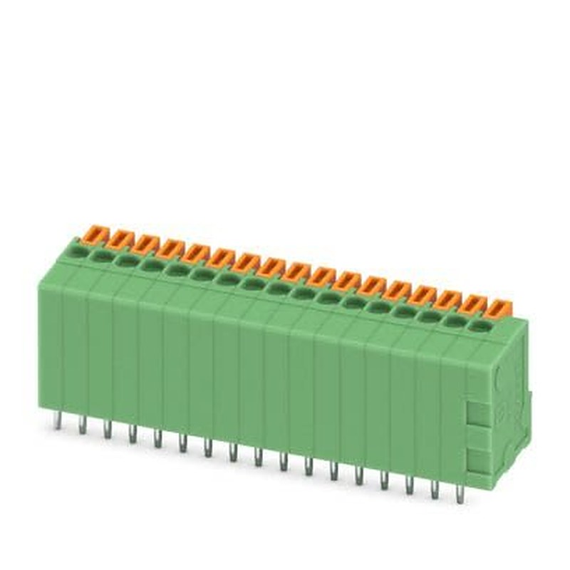 Phoenix Contact FFKDSA1 Series PCB Terminal Block, 17-Contact, 2.54 mm Pitch, Wave Soldering Mount, 1 Row