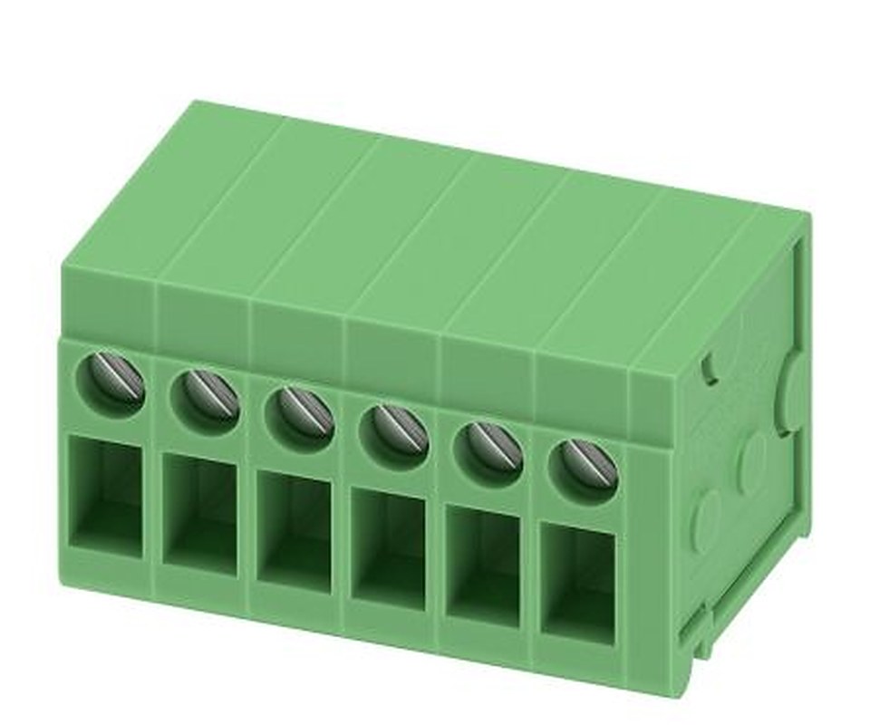 Phoenix Contact FRONT 2.5-H/SA 5/6 Series Horizontal PCB Terminal Block, 6 Contact(s), 5 mm Pitch, 1 Row