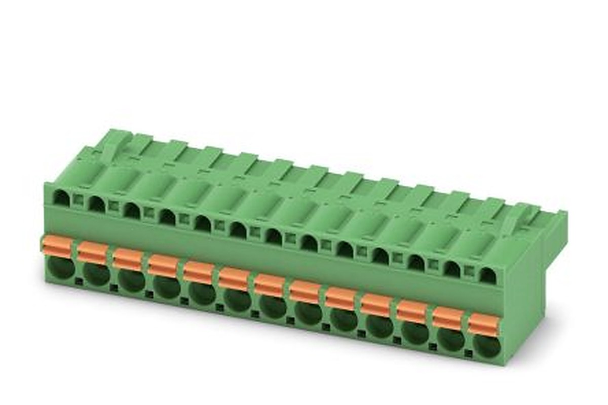 Phoenix Contact FKCT 2.5/13-ST-5.08 Series Pluggable Terminal Block, 13-Contact, 5.08 mm Pitch, 1 Row, 1902220