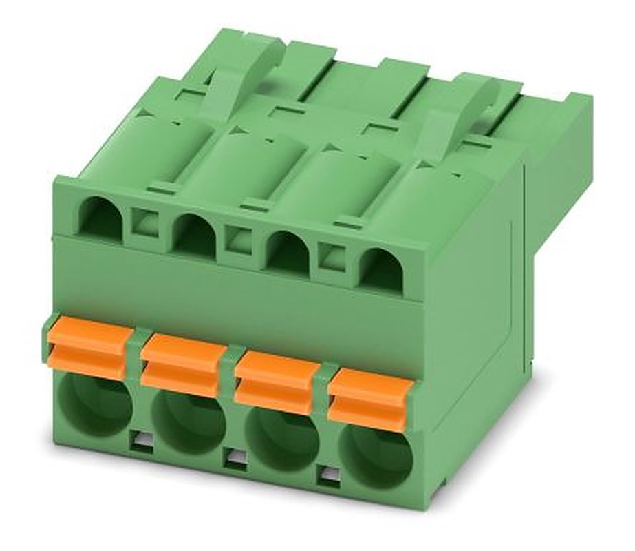 Phoenix Contact FKCT 2.5/4-ST Series Pluggable Terminal Block, 4-Contact, 5.08 mm Pitch, 1 Row, 1909236