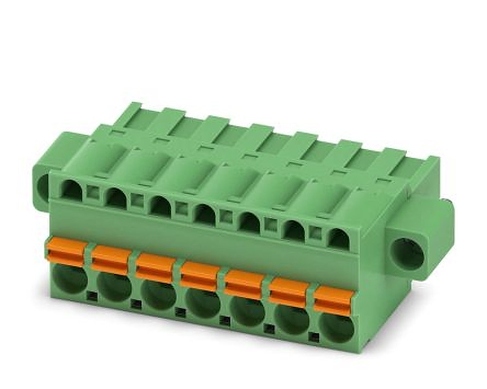 Phoenix Contact FKCT 2.5/7-STF Series Pluggable Terminal Block, 7-Contact, 5 mm Pitch, 1 Row, 1909456