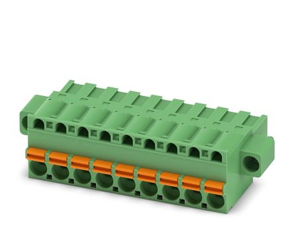 Phoenix Contact FKCT 2.5/9-STF Series Pluggable Terminal Block, 9-Contact, 5 mm Pitch, 1 Row, 1909472