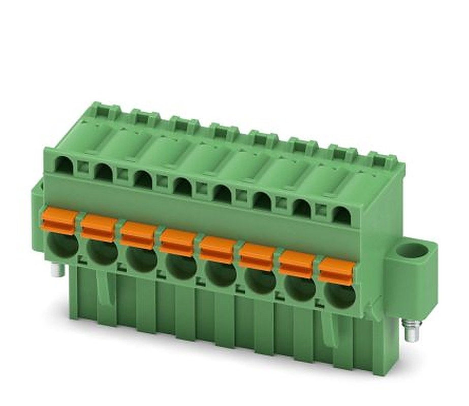 Phoenix Contact FKCVR 2.5/8-STF Series Pluggable Terminal Block, 8-Contact, 5 mm Pitch, 1 Row, 1909948