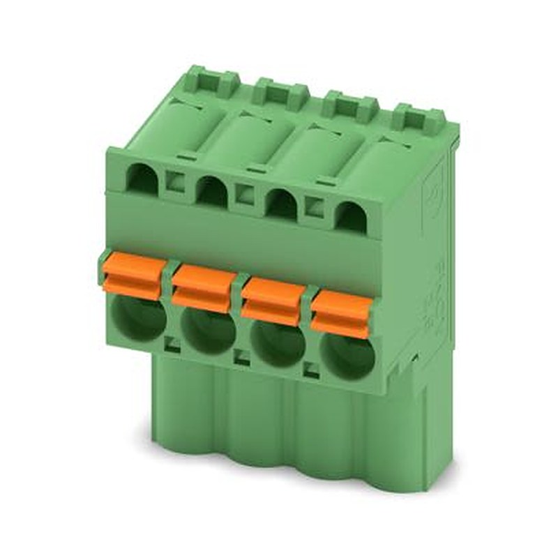 Phoenix Contact PCB Terminal Block, 4-Contact, 5 mm Pitch, 1 Row Socket