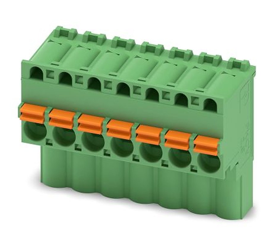 Phoenix Contact FKCVW 2.5/ 7-ST Series Pluggable Terminal Block, 7-Contact, 5 mm Pitch, 1 Row, 1910089