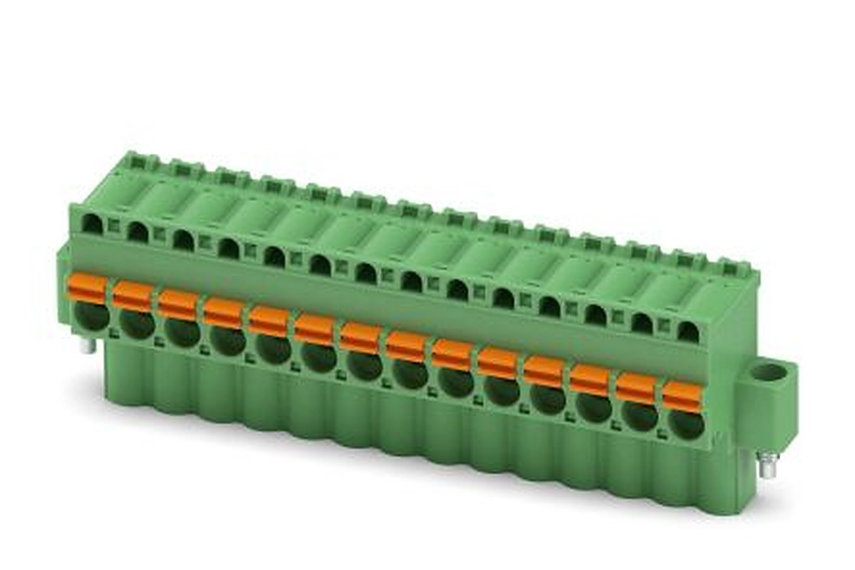 Phoenix Contact FKCVW 2.5/14-STF Series Pluggable Terminal Block, 14-Contact, 5 mm Pitch, 1 Row, 1910322