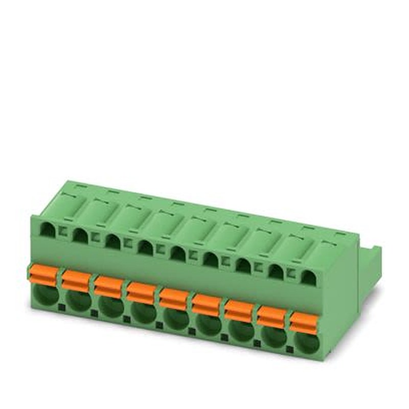 Phoenix Contact FKC 2/5-ST Series PCB Terminal Block, 9-Contact, 5 mm Pitch, 1 Row, 1910429