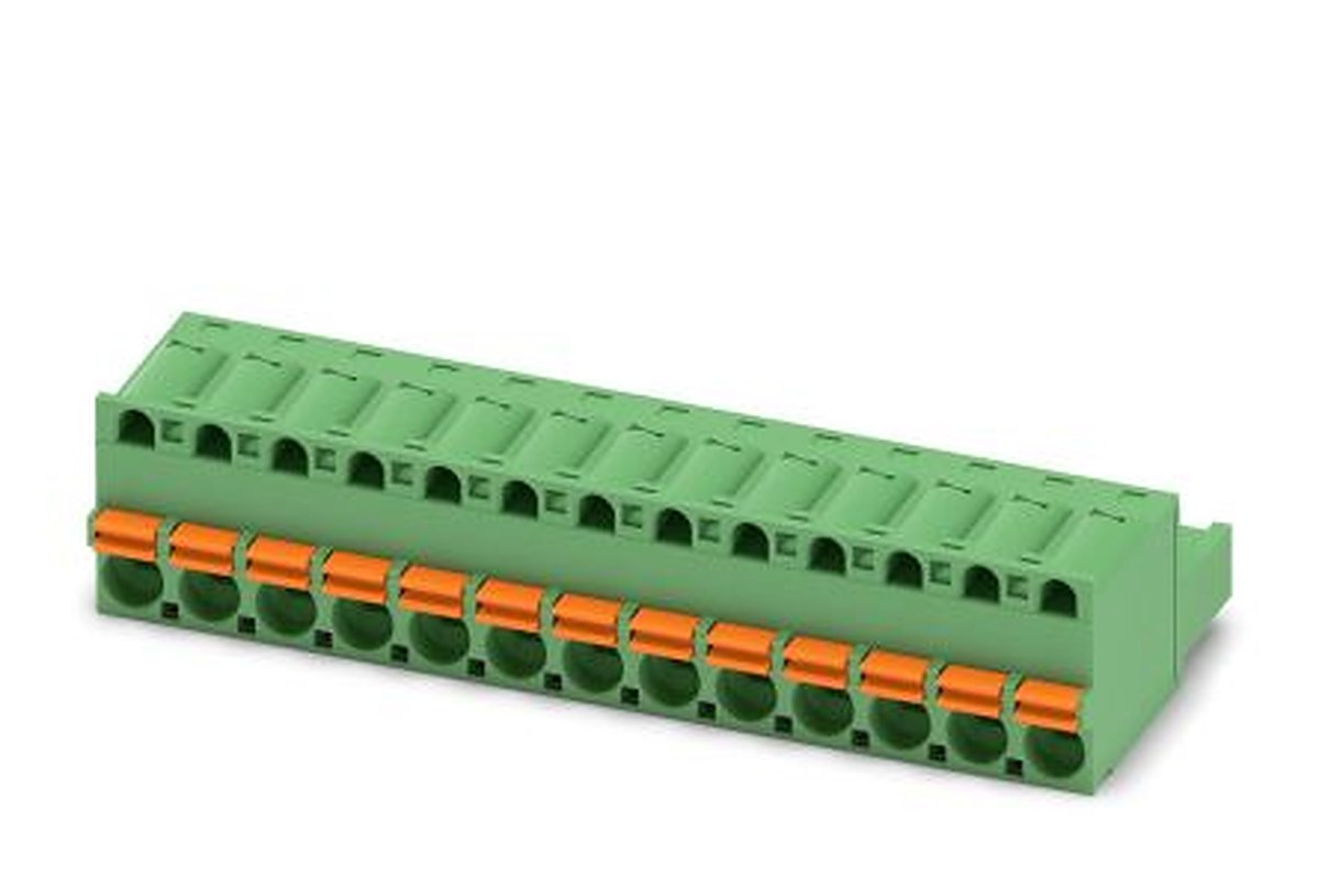 Phoenix Contact FKC 2.5/13-ST Series Pluggable Terminal Block, 13-Contact, 5 mm Pitch, 1 Row, 1910461