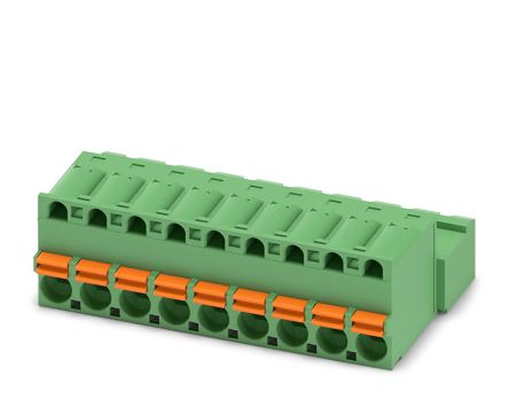 Phoenix Contact FKIC 2.5/9-ST Series Pluggable Terminal Block, 9-Contact, 5 mm Pitch, 1 Row, 1910746