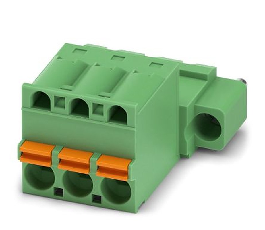Phoenix Contact FKIC 2.5/3-STF Series Pluggable Terminal Block, 3-Contact, 5 mm Pitch, 1 Row, 1910830