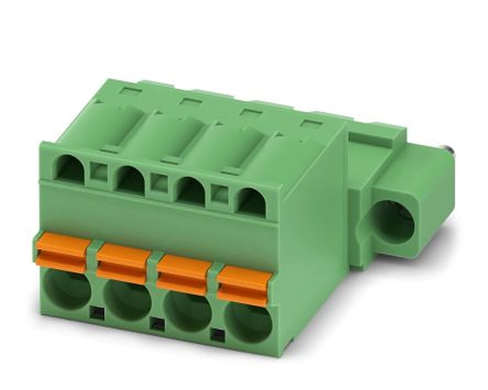 Phoenix Contact FKIC 2.5/4-STF Series Pluggable Terminal Block, 4-Contact, 5 mm Pitch, 1 Row, 1910843