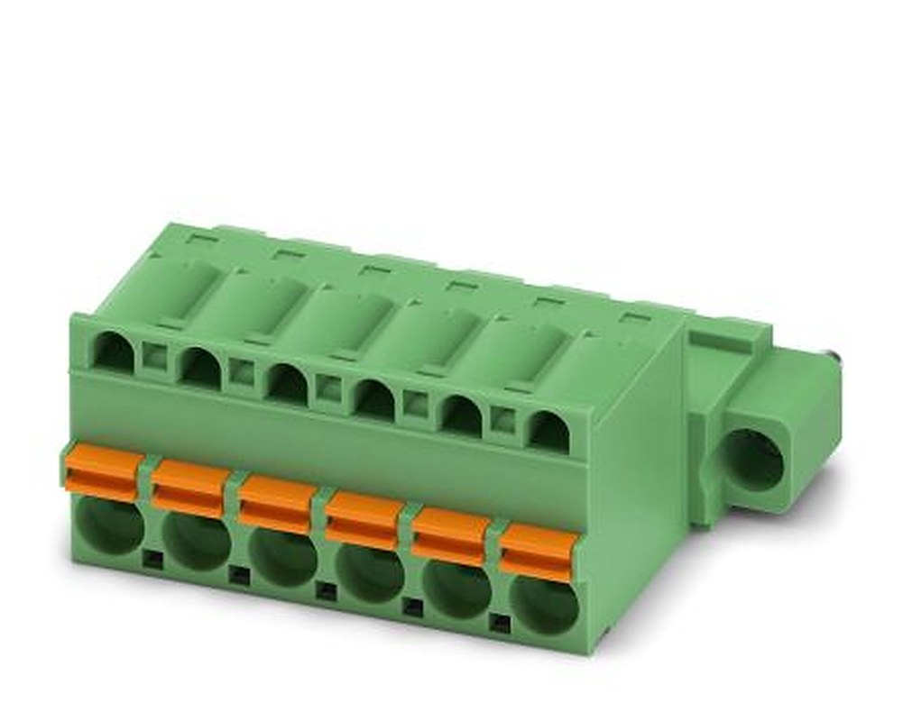 Phoenix Contact FKIC 2.5/6-STF Series Pluggable Terminal Block, 6-Contact, 5 mm Pitch, 1 Row, 1910869