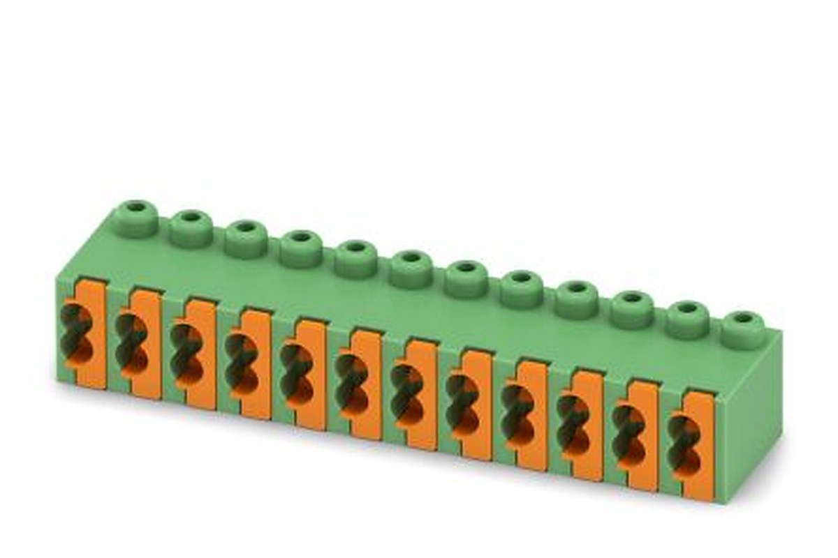 Phoenix Contact FK-MPT 0.5/12-ST-3.5 Series Pluggable Terminal Block, 12-Contact, 3.5 mm Pitch, 1 Row, 1914030