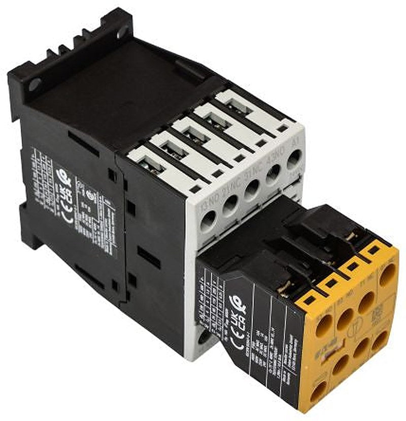 Eaton DILAS Contactor Relay, 24V dc Coil, 3-Pole, 4 A, 2.6 W 24V dc, 4 NO/4 NC, 415V ac