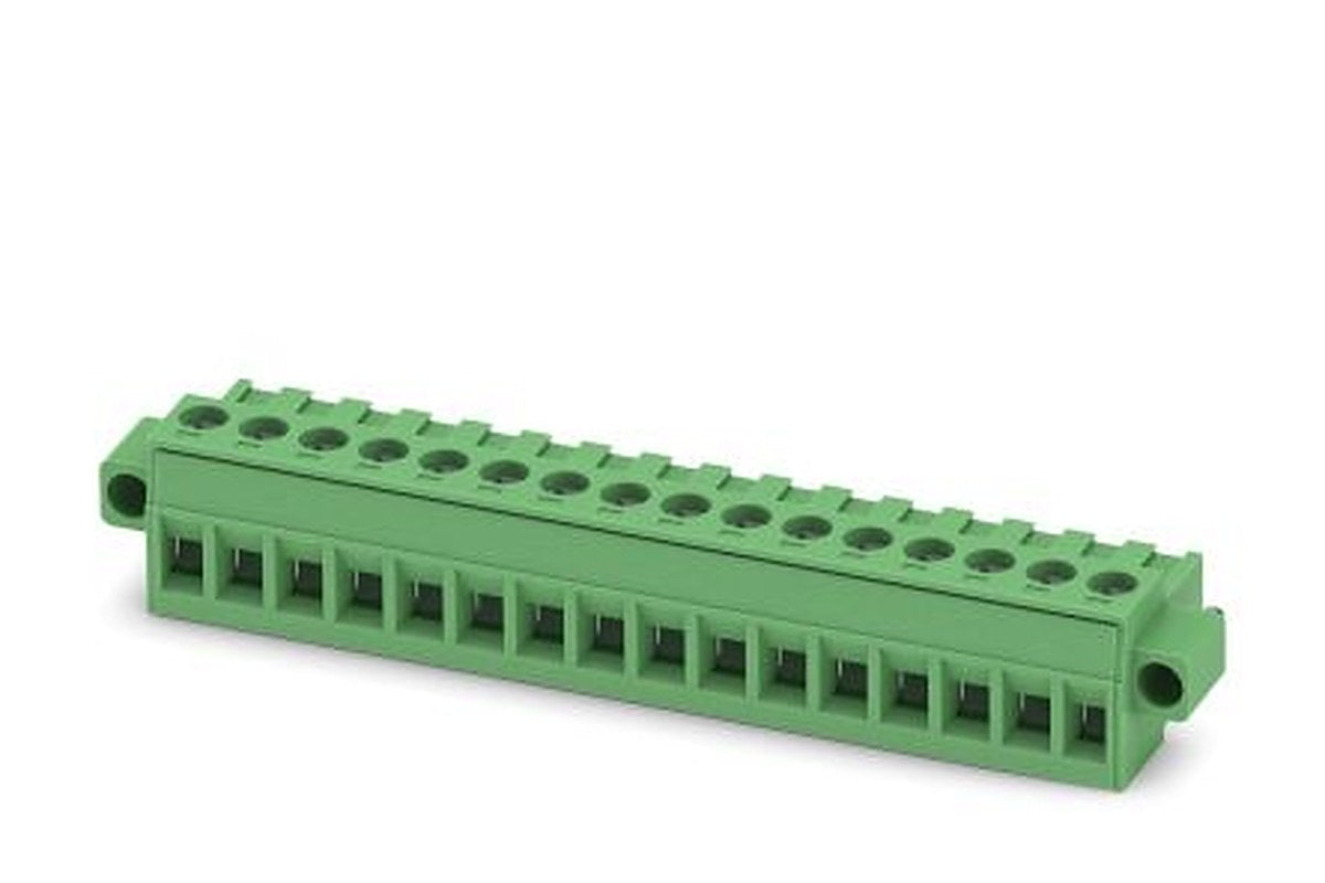 Phoenix Contact MSTBT 2.5/16-STF Series Pluggable Terminal Block, 16-Contact, 5 mm Pitch, 1 Row, 1919857