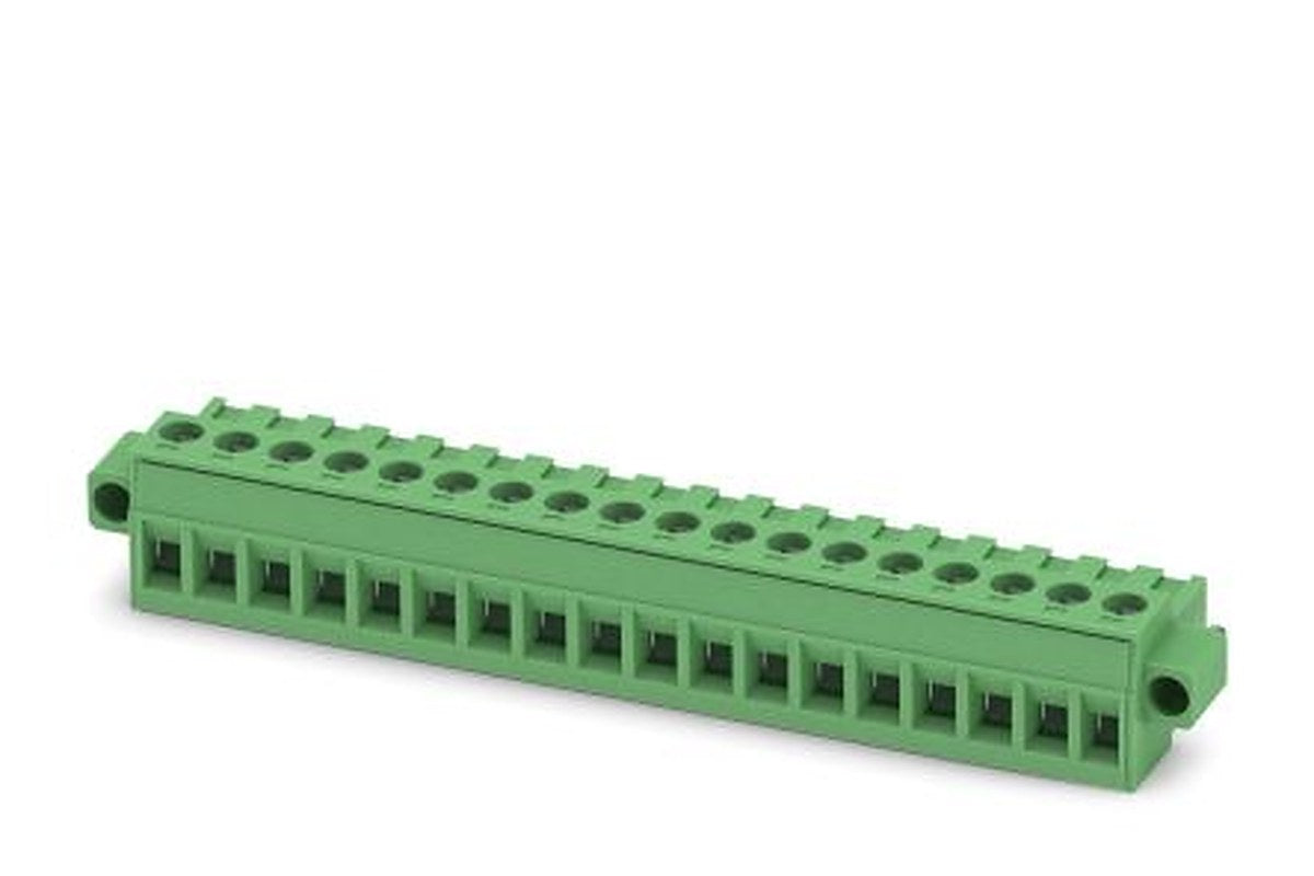 Phoenix Contact MSTBT 2.5/18-STF-5.08 Series Pluggable Terminal Block, 18-Contact, 5.08 mm Pitch, 1 Row, 1919912