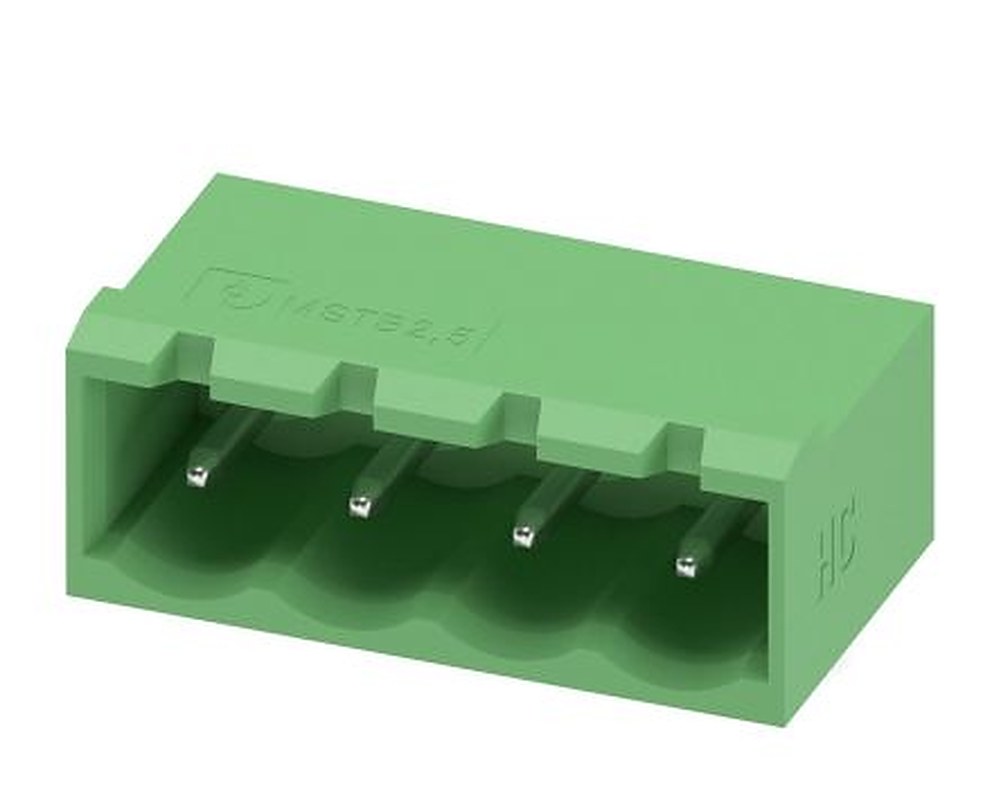Phoenix Contact MSTBA 2.5 HC/ 4-G Series Pluggable Terminal Block, 4-Contact, 5 mm Pitch, 1 Row, 1923775