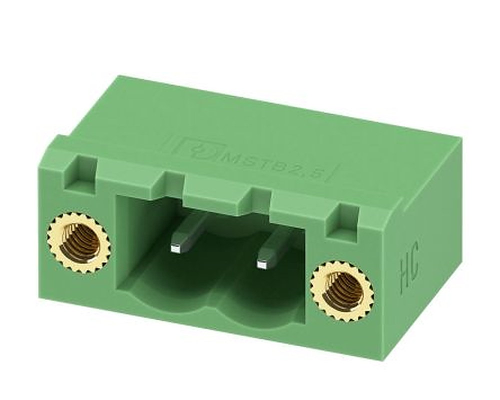 Phoenix Contact MSTB 2.5 HC/ 2-GF Series Pluggable Terminal Block, 2-Contact, 5 mm Pitch, 1 Row, 1923979