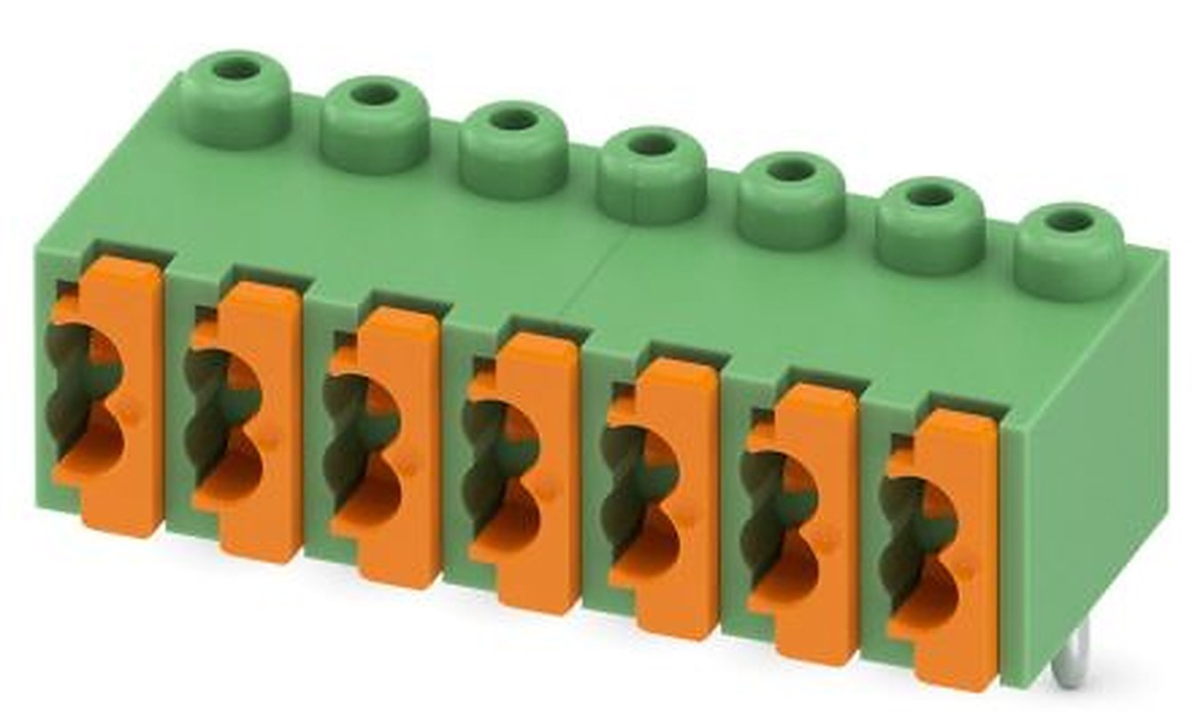 Phoenix Contact FK-MPT 0.5/7-3.5-H Series Horizontal PCB Terminal Block, 7 Contact(s), 3.5 mm Pitch, 1 Row