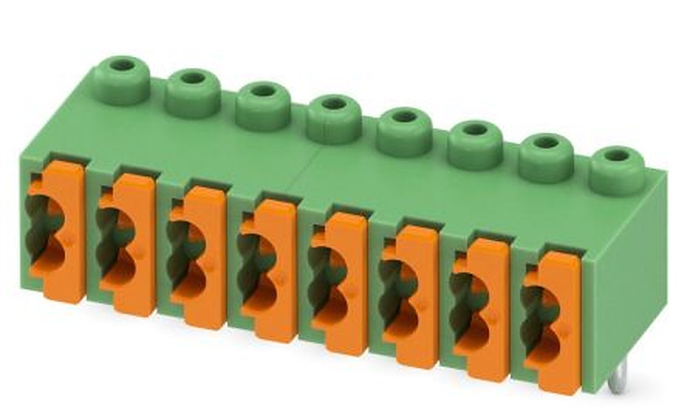 Phoenix Contact FK-MPT 0.5/8-3.5-H Series Horizontal PCB Terminal Block, 8 Contact(s), 3.5 mm Pitch, 1 Row